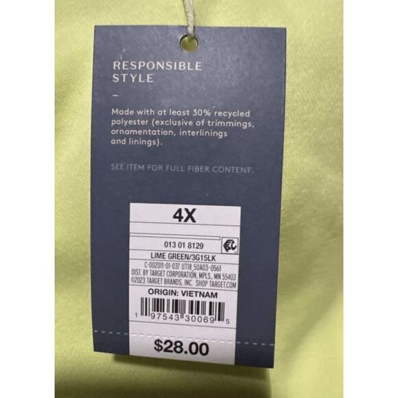 Universal Thread NWT size 4X Bright Yellow 1/4 zip sweatshirt - Picture 5 of 6